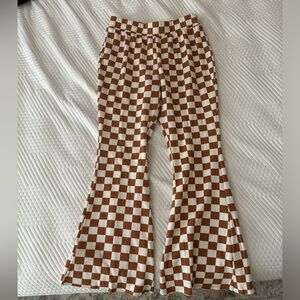 Checkered Flare Sweatpants